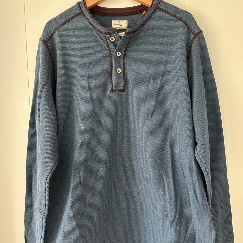 Tommy Bahama Navy and Maroon Knit Shirt